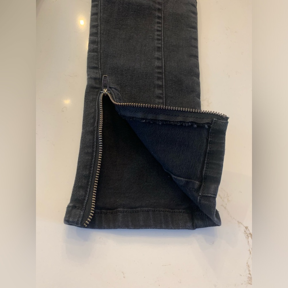 We The Free Bella Moto Mid Rise Skinny Jeans Women's Size 27 In Faded Black NEW - Picture 3 of 13